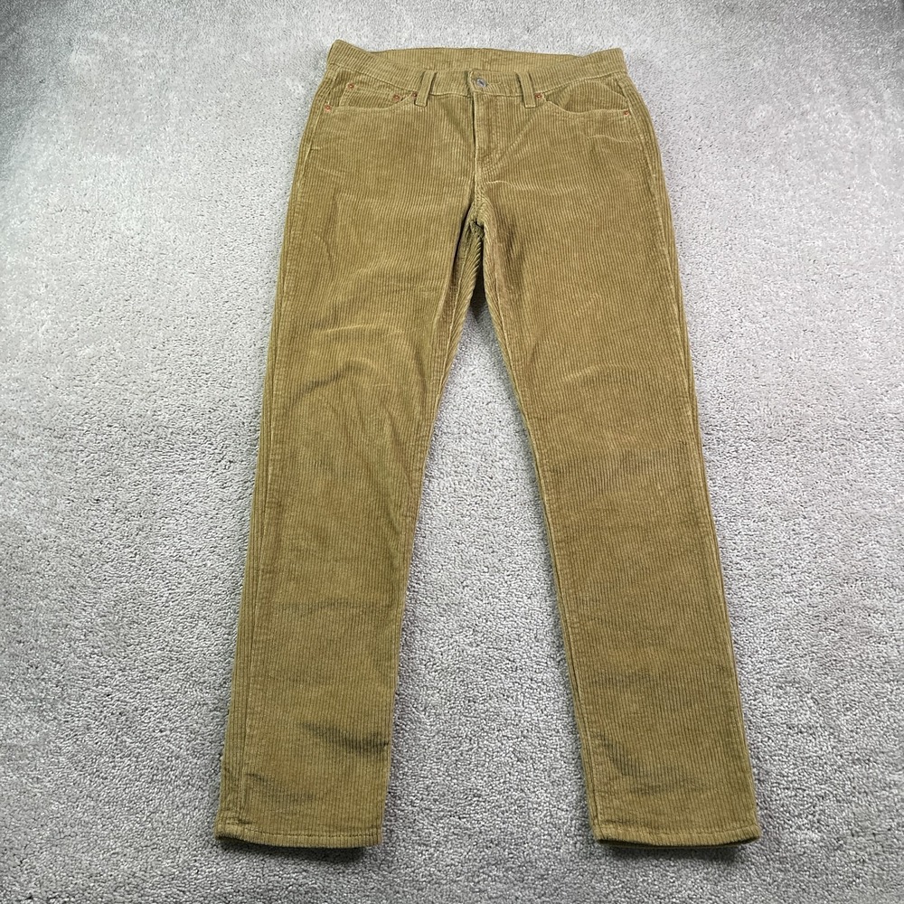 Levis Pants Womens 29 Brown Corduroy Boyfriend Mid Rise Straight Stretch Cords